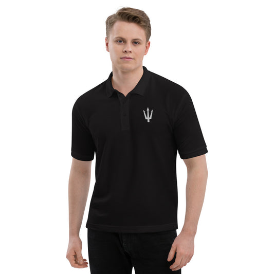 White trident polo
