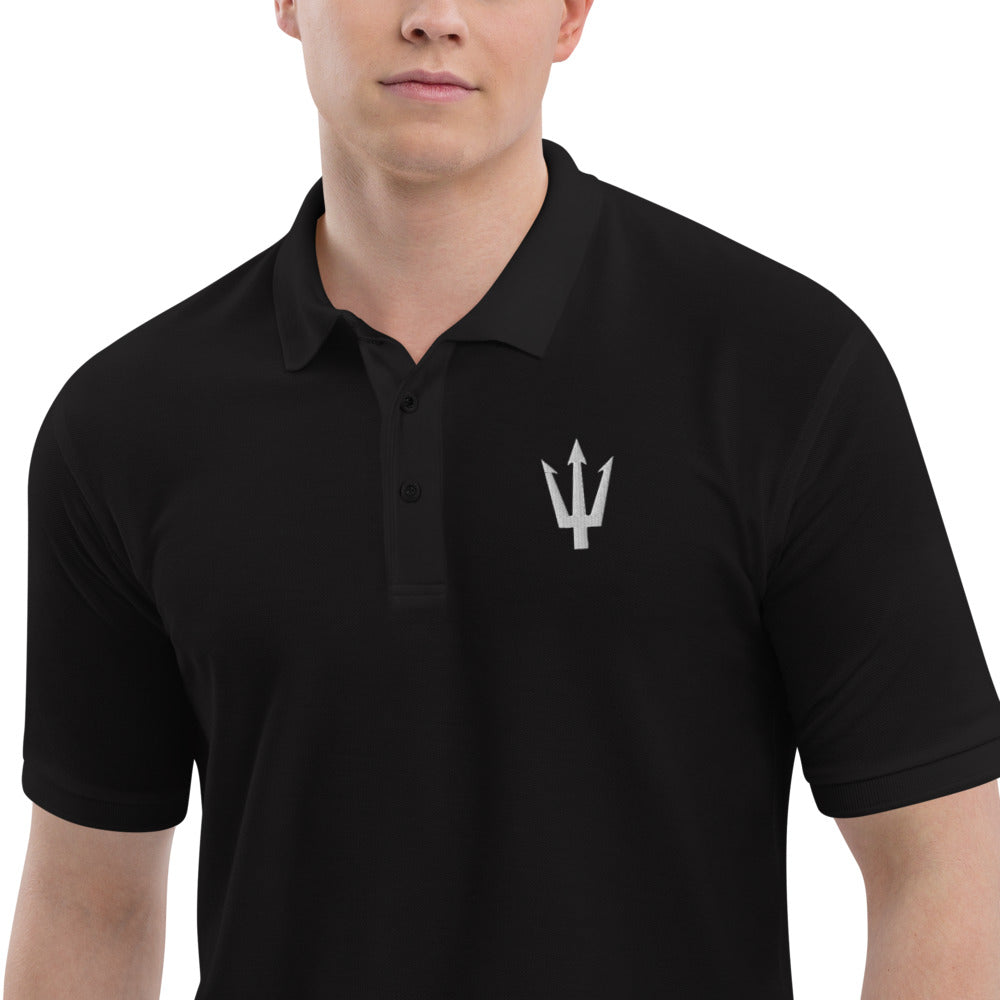 White trident polo