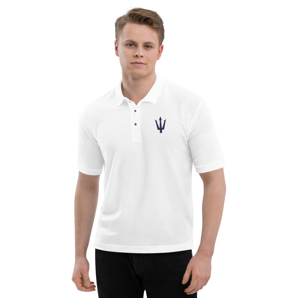 Blue trident polo