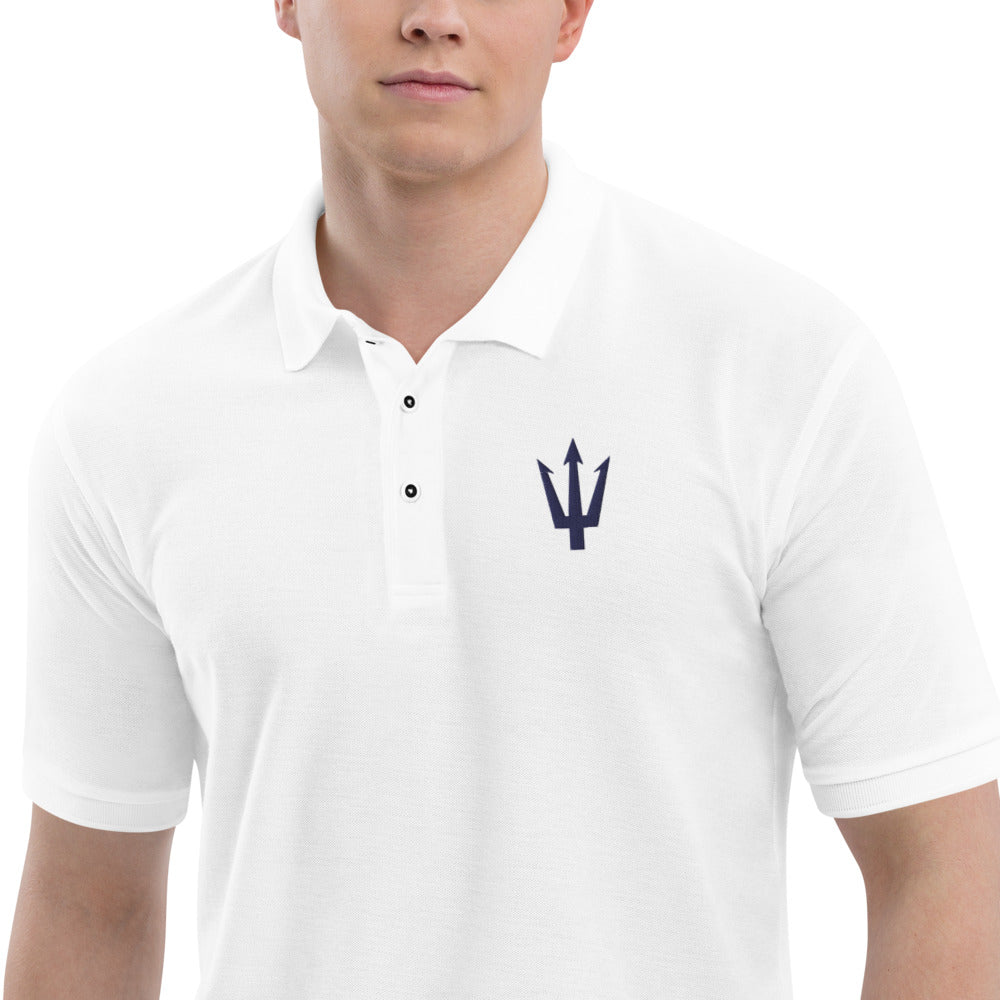 Blue trident polo